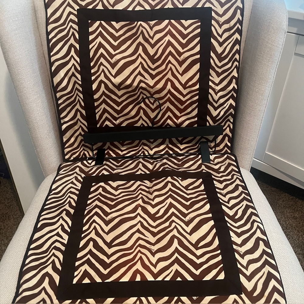COACH Legacy Zebra Print Accent Pillows. Set of 2.